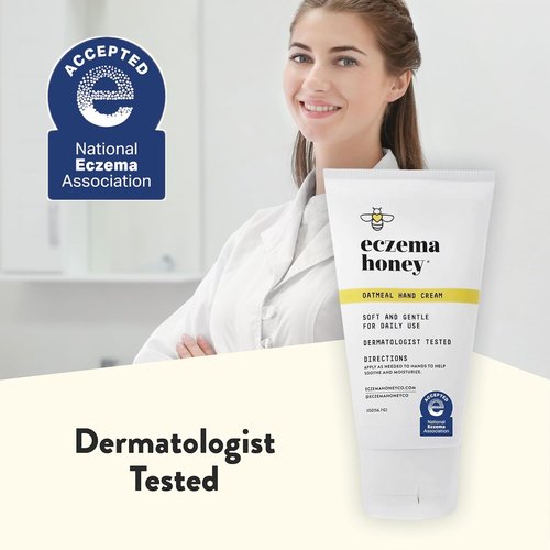 Eczema Honey Oatmeal Hand Cream - Natural Lotion for Eczema Relief | Soothes Dry, Itchy Skin (2 Oz)