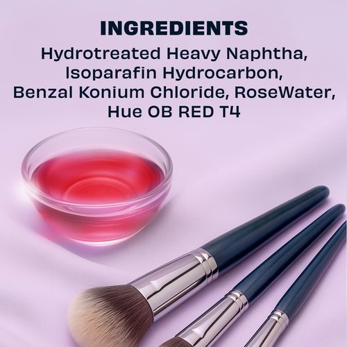 Original Rose Makeup Brush Cleaner - Quick-Drying, Rinse-Free Formula - 16 oz for Stubborn Waterproof Makeup