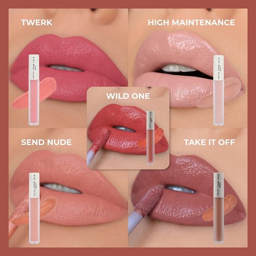 GIVE THEM LALA Matte Lipstick - Lightweight Cushion Cream Lipstick in Nude - Long Lasting & Cruelty Free