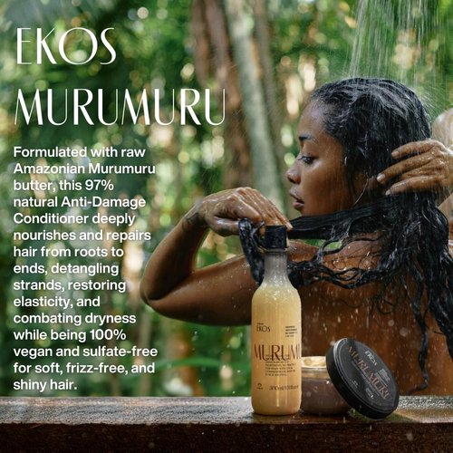 Natura Murumuru Hair Care Bundle - Anti-Damage Shampoo & Restoring Conditioner | 10.1 fl oz for Dry, Damaged Hair