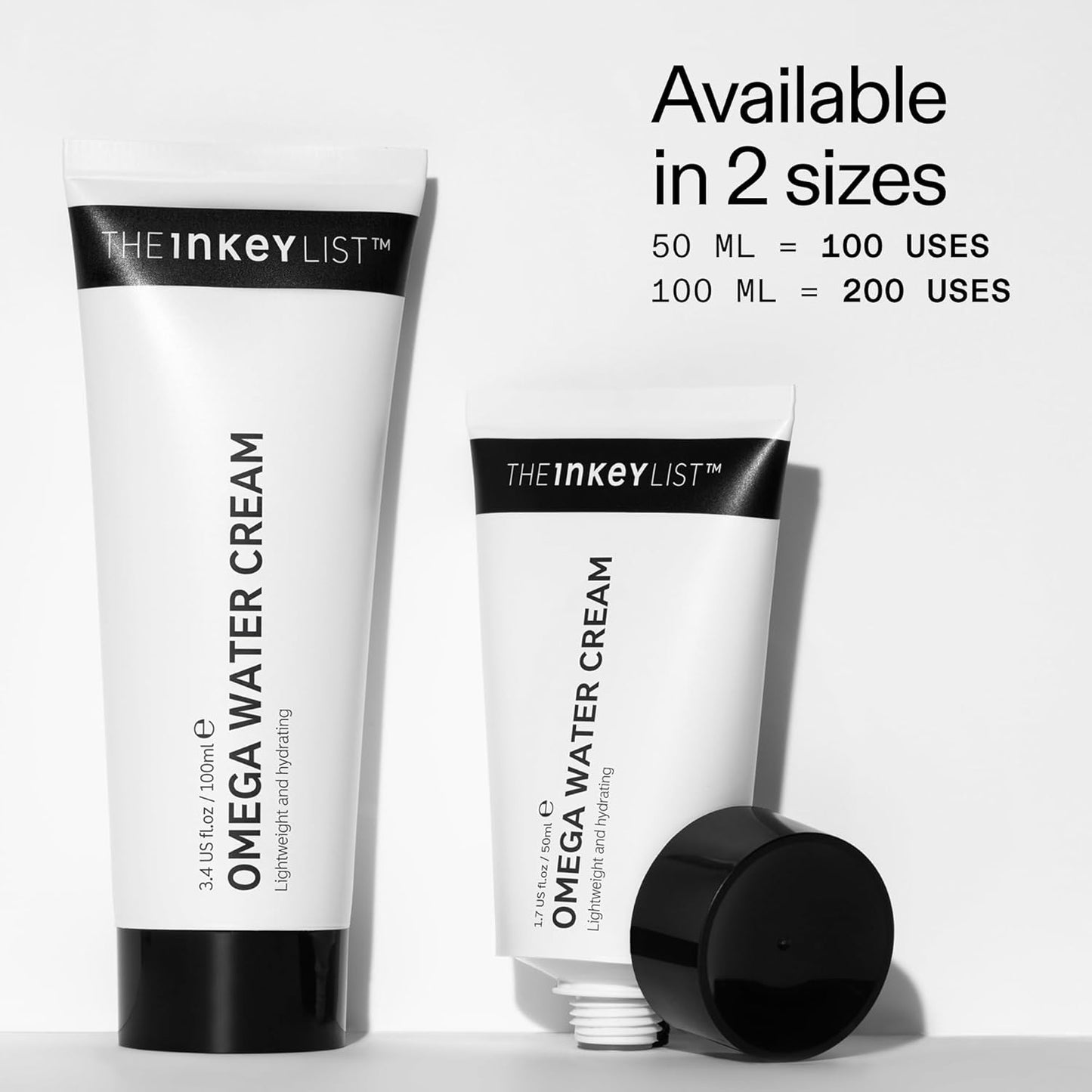 The INKEY List Omega Water Cream - Oil-Free Moisturizer for Blemish-Prone Skin | 1.69 fl oz/50ml