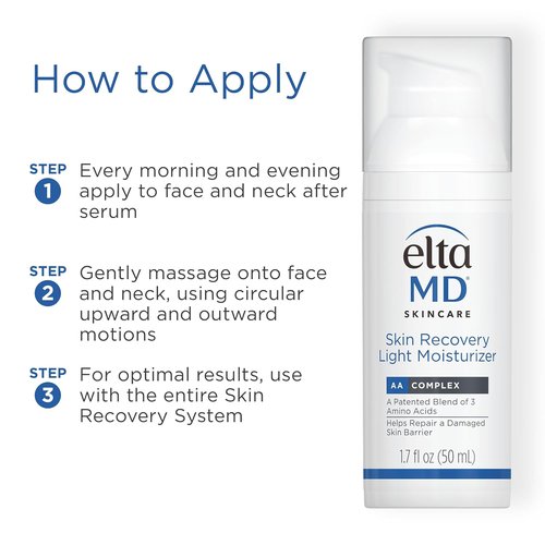 EltaMD Skin Recovery Moisturizer - Oil-Free Formula for Dry & Acne-Prone Skin | 1.7 oz Pump