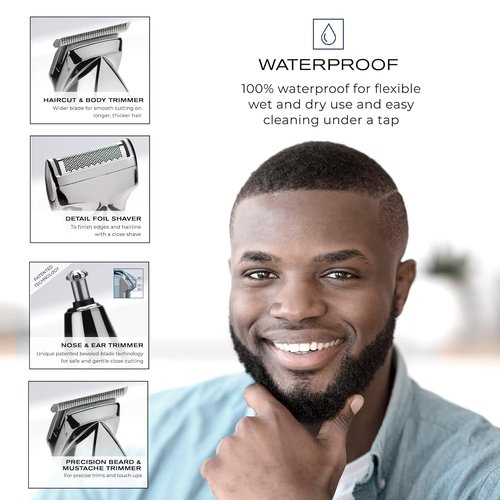ConairMAN Ultimate Trim Precision Beard Trimmer - 18-Piece All-in-One Men's Grooming Kit | Cordless & Rechargeable