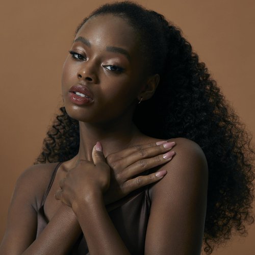KISS Bare but Better, Press On Nails, Nail glue included, 'Nude Nude', Color, Medium Size, Coffin Shape, Includes 28 Nails, 2g glue, 1 Manicure Stick, 1 Mini File