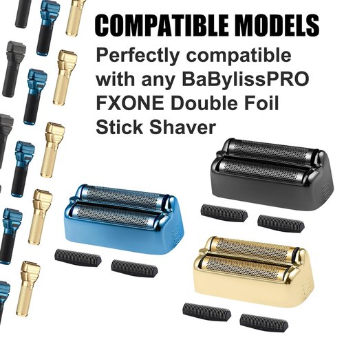 FXONE Shaver Replacement Foil & Cutter - Hypoallergenic Extra-Close Head for BaBylissPRO FXONE | Gold, 2 Packs