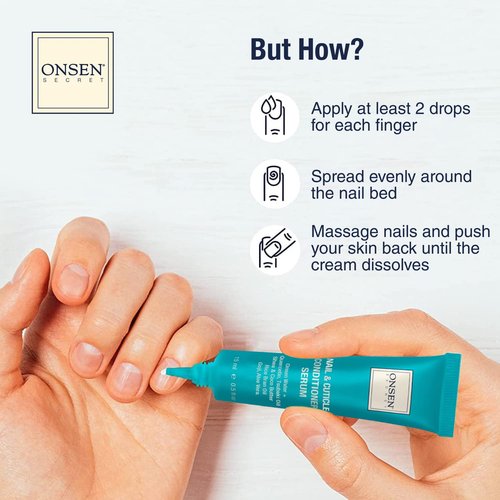 Onsen Nail & Cuticle Rescue Kit - Strengthening Conditioner Serum, Repair Oil & Balm | Hydrating Tsubaki, Shea Butter & Jojoba (15ml Serum + 10ml Oil + 32.5ml Cream)