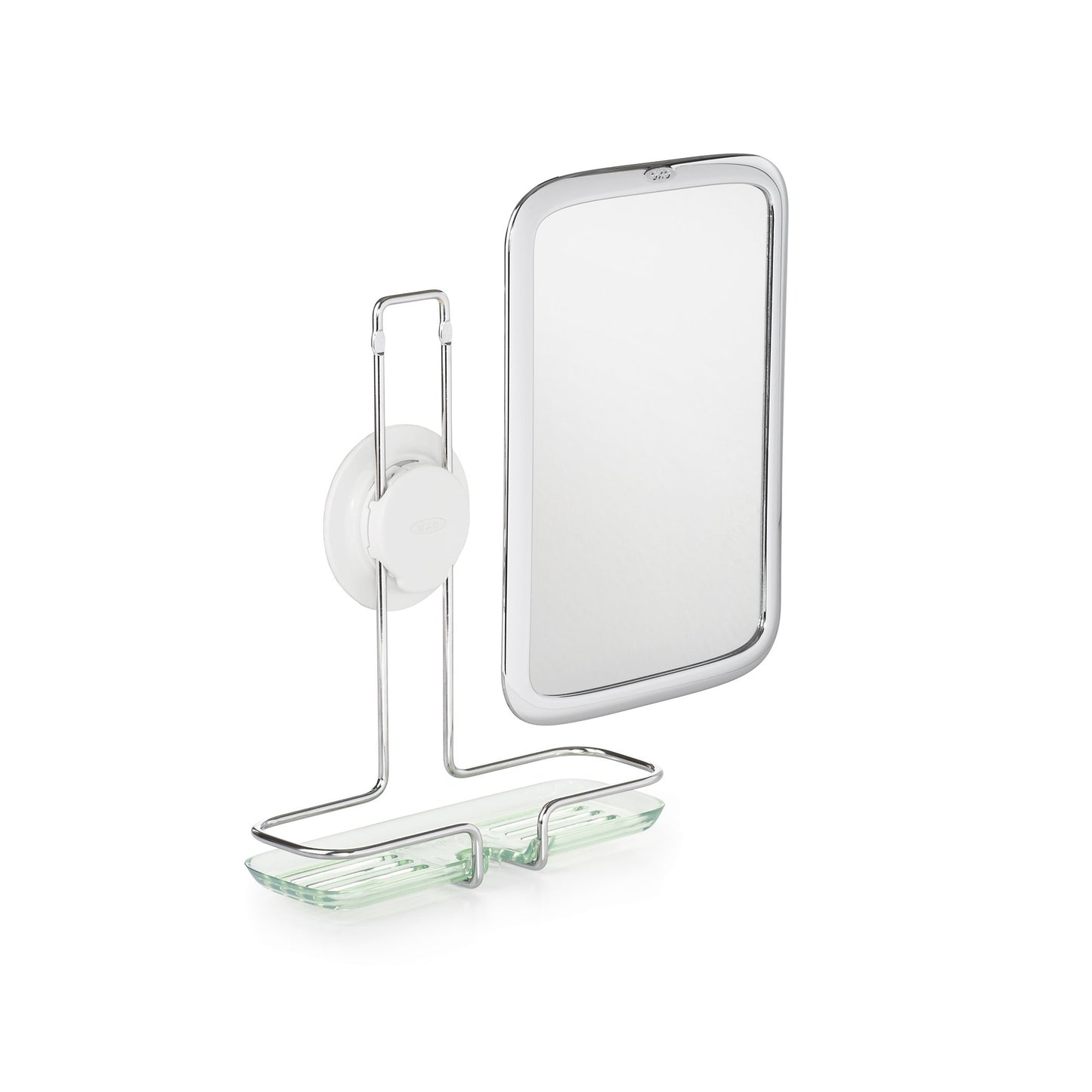 OXO Good Grips Fogless Shower Mirror, Chrome, 6.8" Length x 2.5" Width x 10" Height