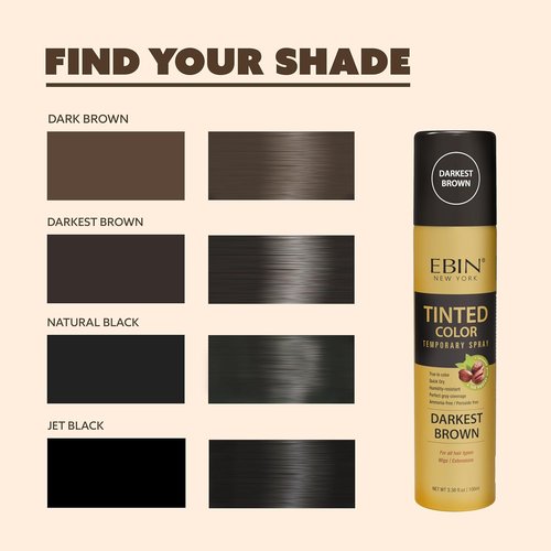 Regine Switzerland Tinted Color Temporary Spray - Gray Root Touch-Up, Jet Black, Quick Dry & Humidity-Resistant