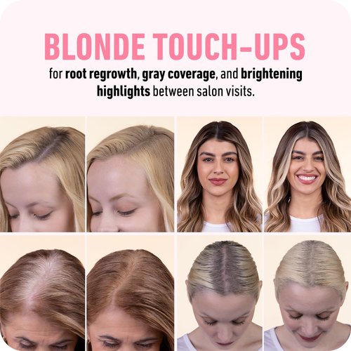 BOLDIFY Hairline Powder - Root Touch Up Hair Color for Gray Coverage - Bald Spot Concealing Hair Powder for Women & Men - 24-Hour Stain-Proof - Dark Blonde