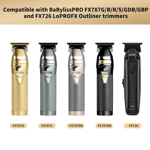 BaBylissPRO FX707Z Replacement Blades - Fine-Tooth T-Blade for Zero-Gapped Trimming | Gold, 2 Pack