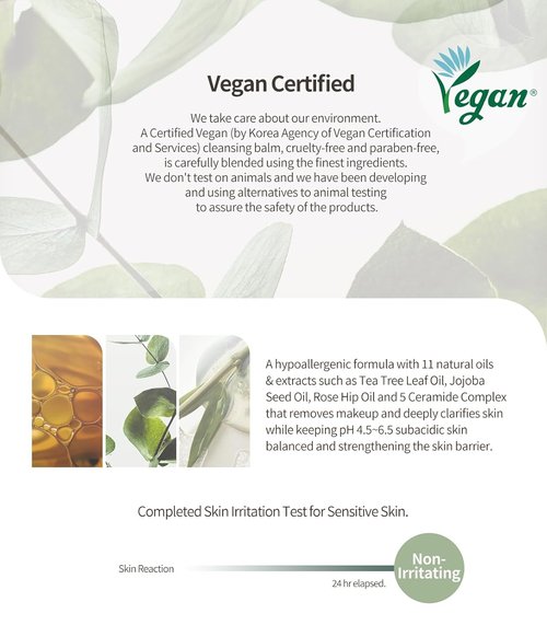 Heart Percent Clarifying Cleansing Balm - Vegan Sherbet Oil Makeup Remover for All Skin Types | 80ml (2.7oz)