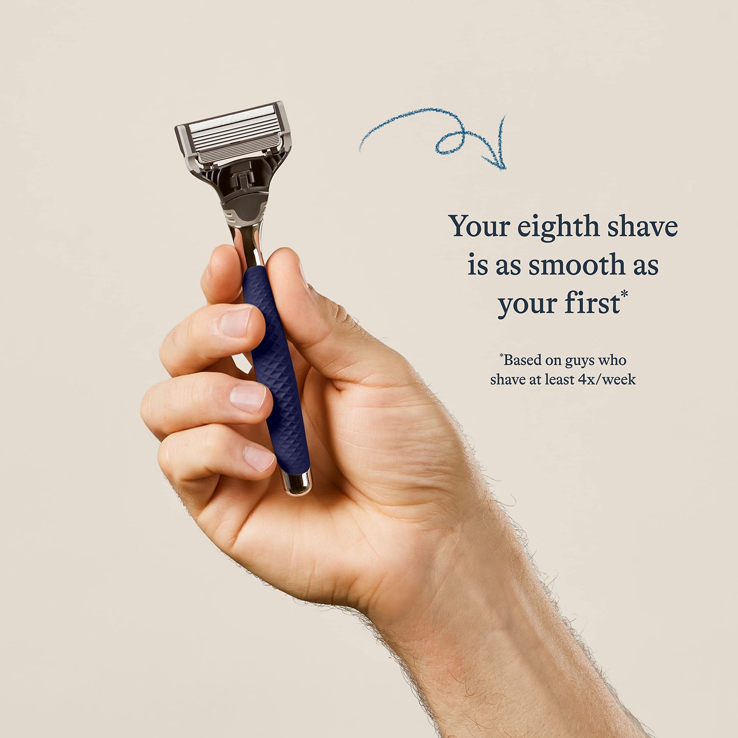 Harry's Shaving Kit for Men - Razor Handle, 5 Razor Blade Refills, Foaming Shave Gel, and Travel Blade Cover - Chrome Edition