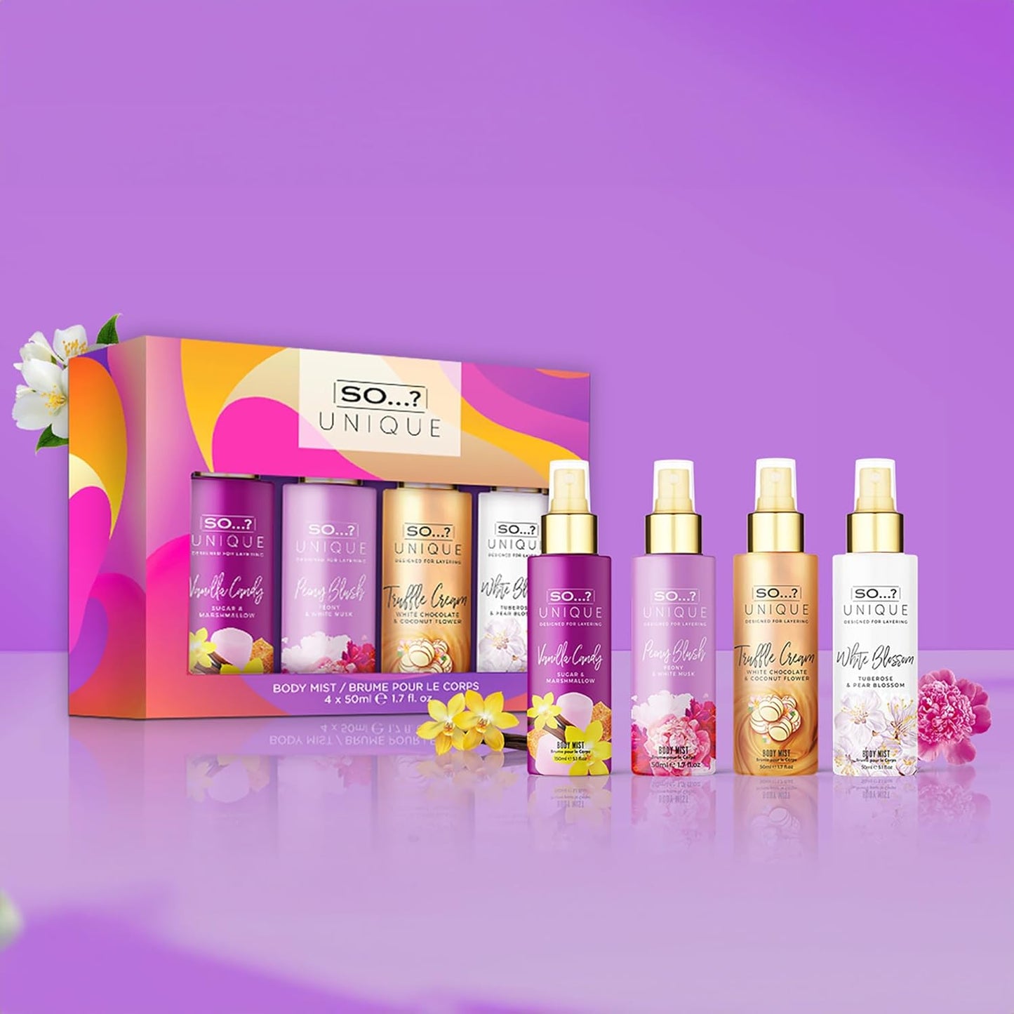 So…? Unique Body Mist Set - Vegan & Cruelty-Free Women's Perfume - Travel Size Gift Set | 4 Pieces
