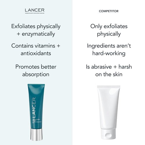 Lancer Skincare Polish Facial Exfoliator - Daily Scrub with Natural Minerals for Oily Skin | 4.2 Fl Oz