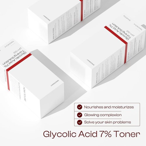 Glycolic Acid Toner - 240ml Exfoliating Toning Solution with 7% Glycolic Acid for Soothing Hydration