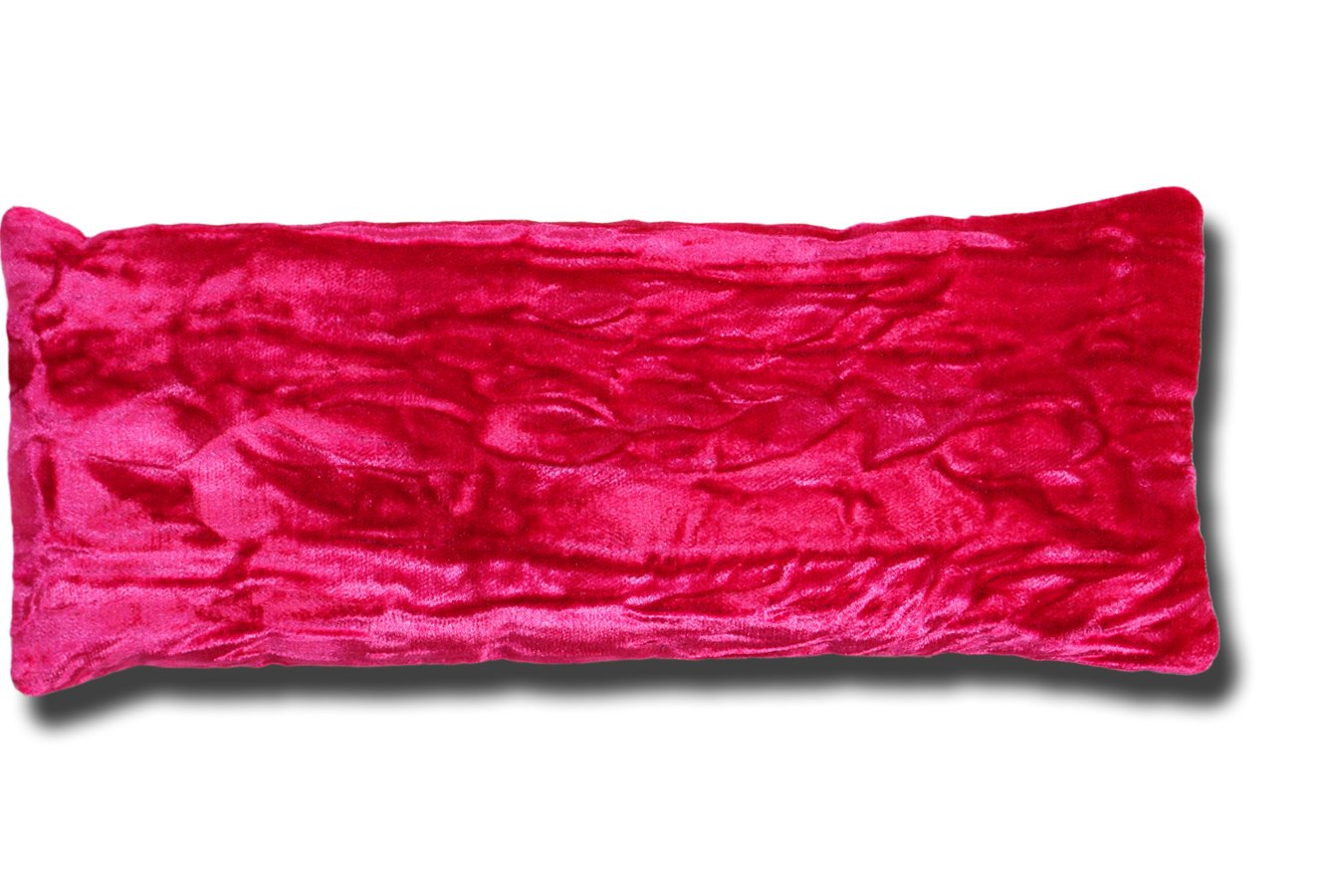Candi Andi Handmade Luxe Serenity Eye Pillow - All-Natural Flaxseed & Lavender Scented – Weighted Eye Mask for Yoga, Meditation, Hot & Cold Therapy - Hot Pink - TEPVL-HP