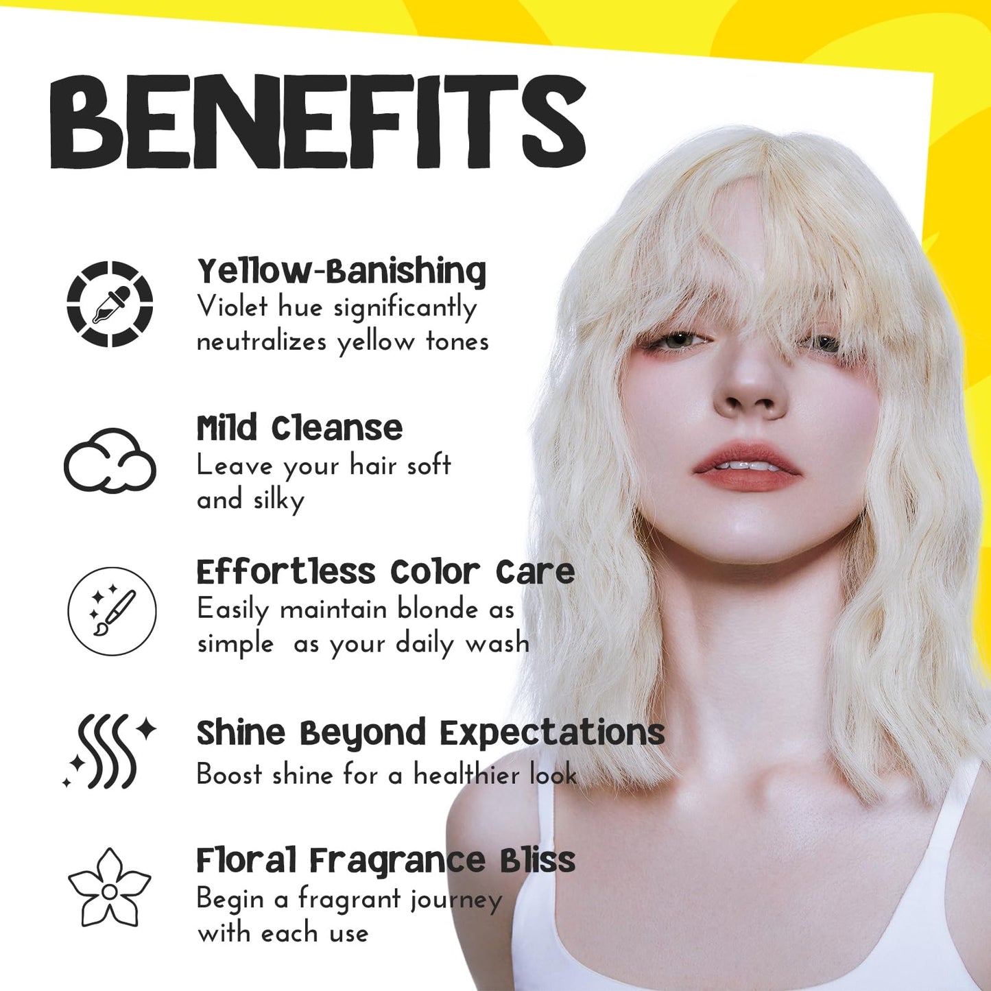 COLORLOMO Bye Bye Yellow Purple Shampoo, Neutralizes Brass & Yellow Tones, Sulfate Free, For Color Treated, Blonde, Bleached, Highlighted Brown or Silver Hair, 11. 83 Fl Oz