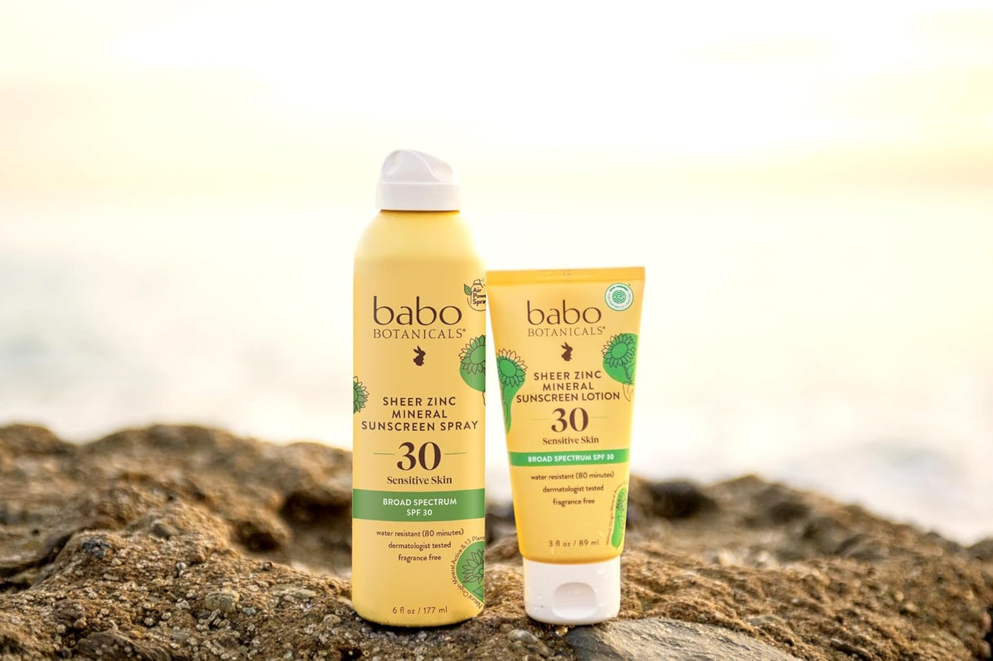 Babo Botanicals Sheer Zinc Mineral Sunscreen Lotion SPF 30 - Natural Zinc Oxide & Shea Butter - Water Resistant, Fragrance-Free - 1 or 2 Pack