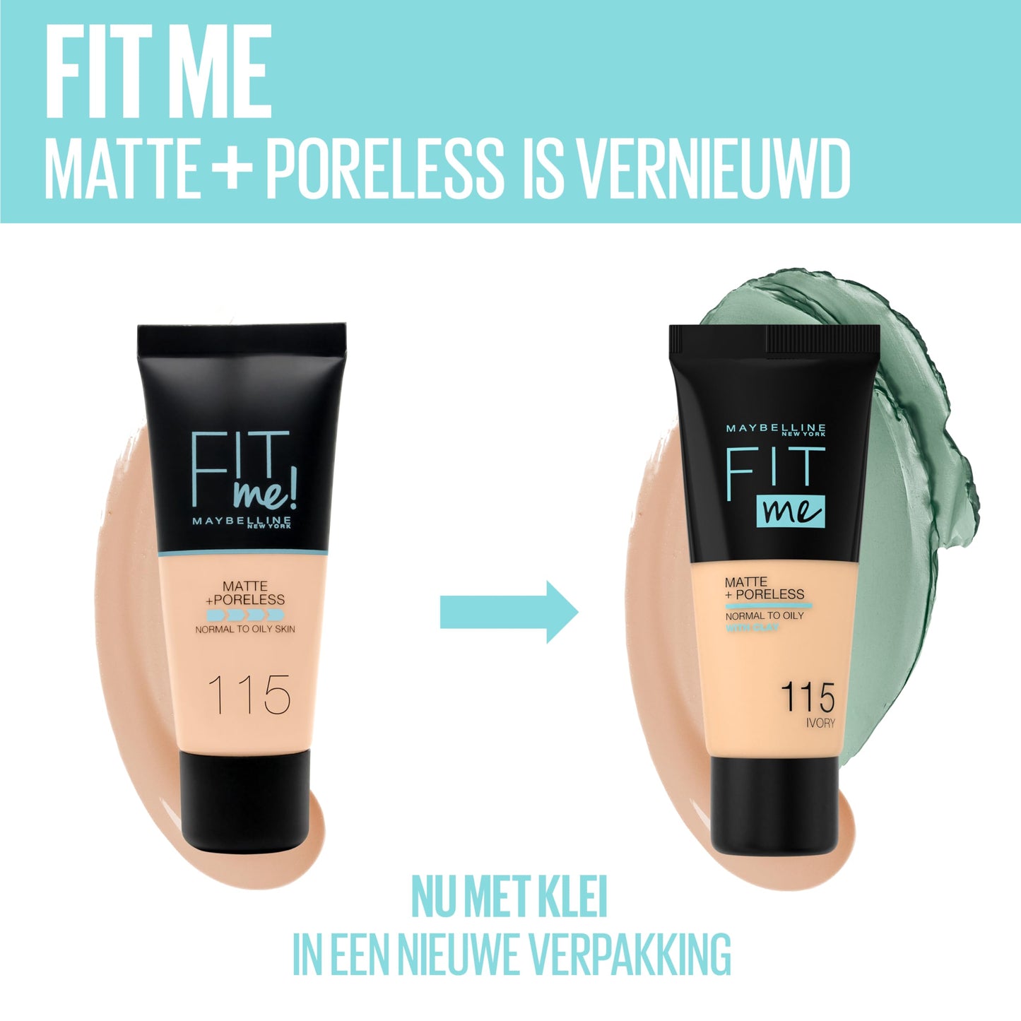 Maybelline Fit Me Foundation, Medium Coverage, Blendable With a Matte and Poreless Finish, For Normal to Oily Skin, Shade: 124 Soft Sand, 30ml