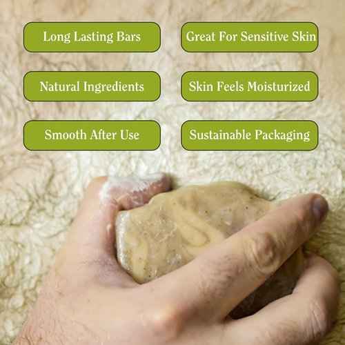 **Compass Soap Petoskey Stone - Natural Bar Soap for Men | Gentle Lather, Paraben & Phthalate Free | 5 oz, Pack of 2**