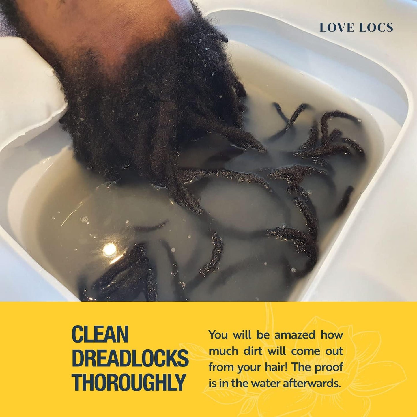 Love Locs Dreadlock Detox Powder with ACV | Deep Clean Loc Soak Wash | Scalp Cleanser for Build Up | Cleansing and Clarifying | Natural | Residue-Free | Dreads Hair Products