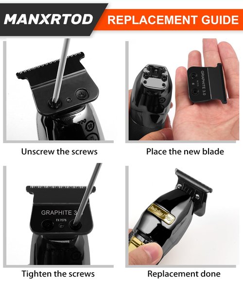 BaBylissPRO Graphite 3.0 Replacement Blade - Ultra Precise FX787 & FX726 Trimmer Blades, Black