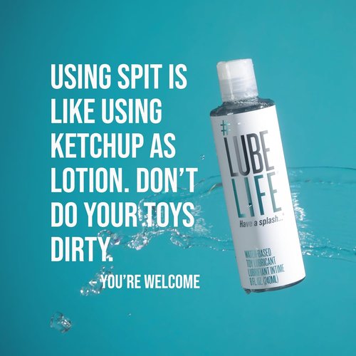 LubeLife Water-Based Lubricant - Toy-Safe Personal Lube for Men & Women | Travel Size, Non-Staining, 8 Fl Oz