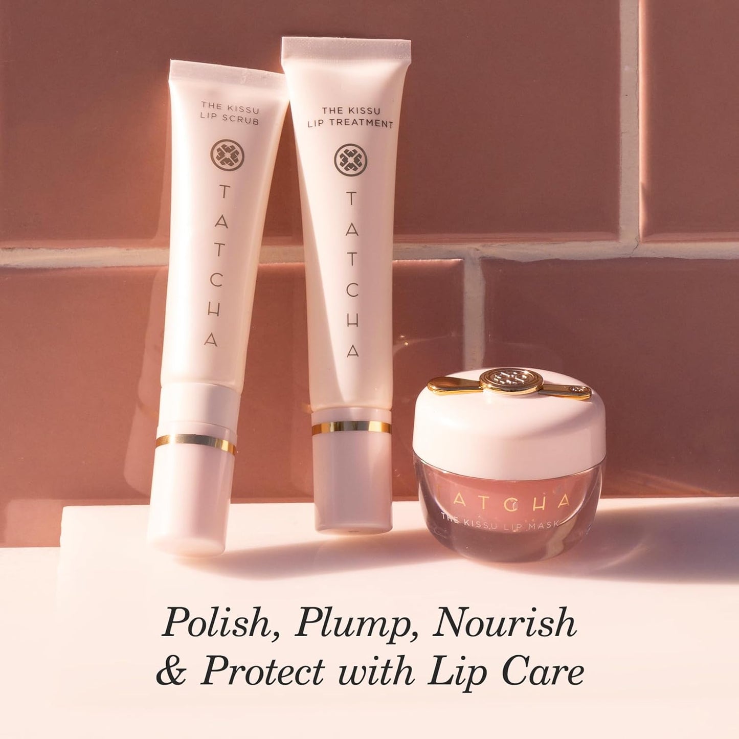 Tatcha Kissu Lip Scrub - Moisturizing Exfoliant with Peach Seed for Smooth, Polished Lips