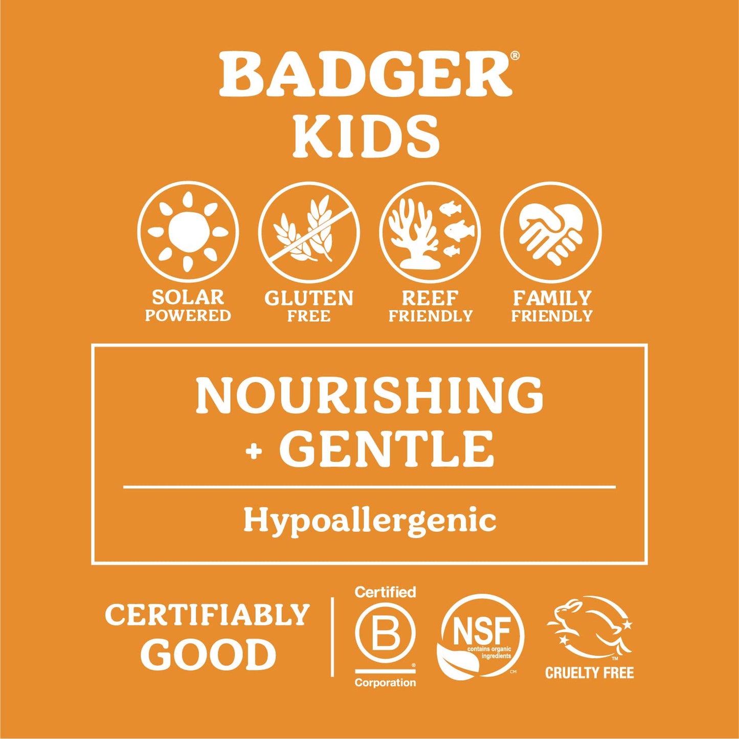 Badger Kids Mineral Sunscreen Combo, SPF 40 Cream and SPF 35 Face Stick, Reef Safe Broad Spectrum Water Resistant with Zinc Oxide, Tangerine and Vanilla