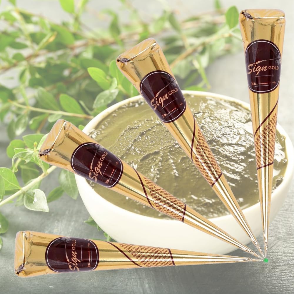 Natural Henna Paste Cones for Hair β 100% Pure & Ready to Use | No Ammonia or Chemicals | Pack of 3 β Dark-Brown, 30g Each Cone