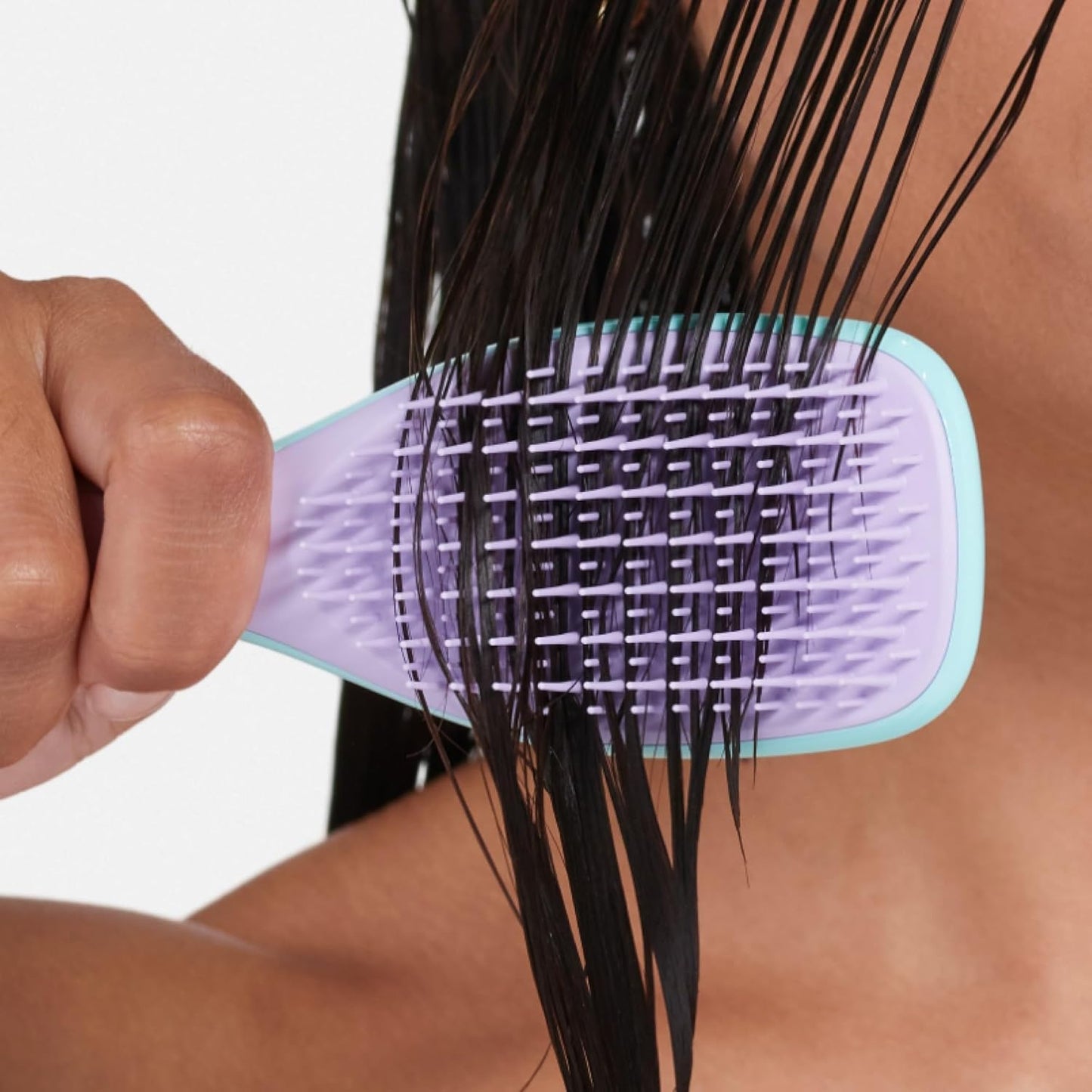 Tangle Teezer Ultimate Detangler Brush - Travel-Size Mini Hair Brush for Straight to Wavy Hair, Wisteria Leaf
