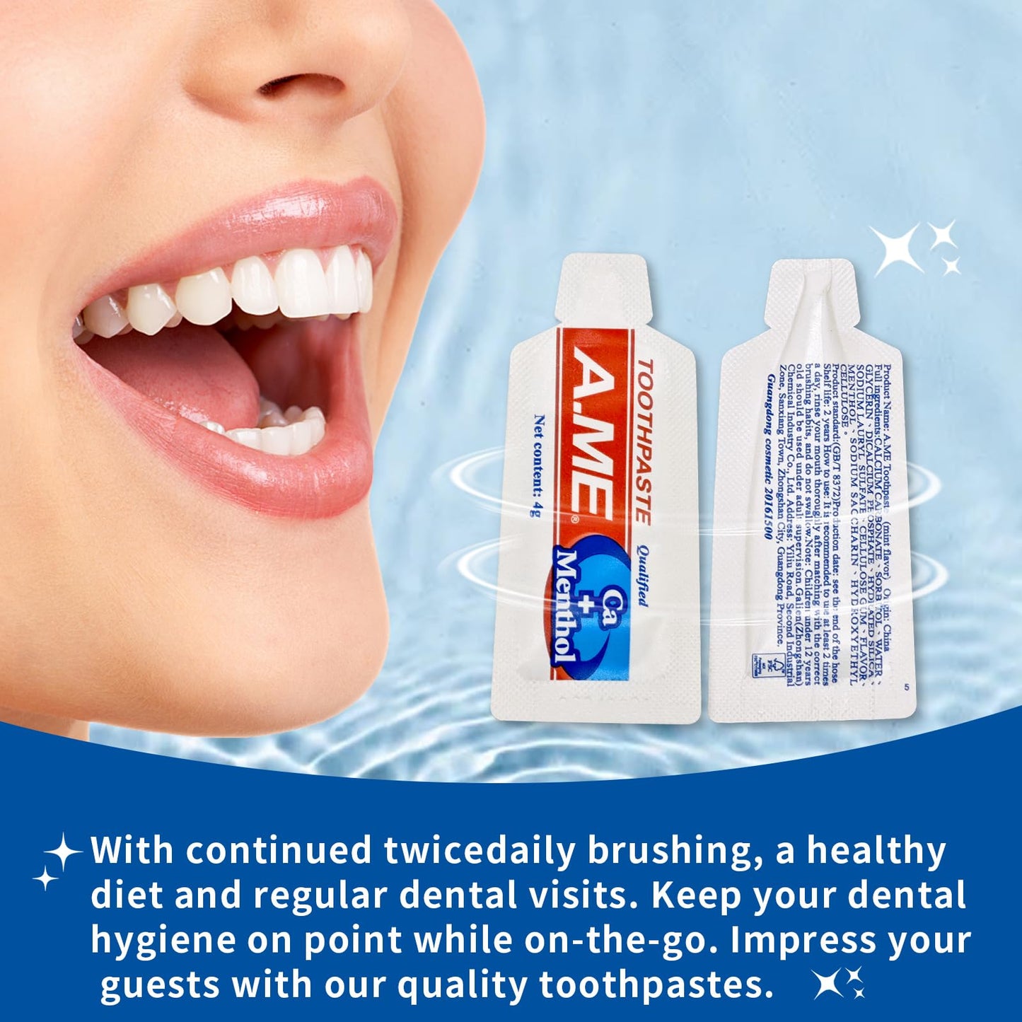Travel Size Toothpaste Bulk, Great Peppermint Flavor, Extra Small 0.15 Ounce (Pack of 144)