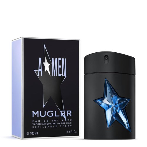 Mugler A*Men Eau de Toilette - Woody & Ambery Men's Cologne with Patchouli & Coffee - Long Lasting Fragrance
