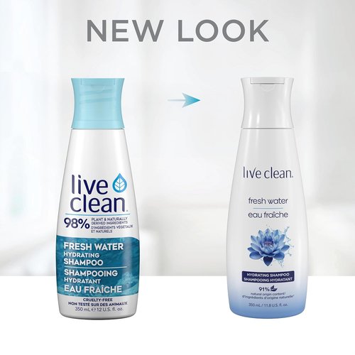 Live Clean Shampoo - Hydrating Fresh Water Formula | 12 Oz for Nourished, Healthy Hair