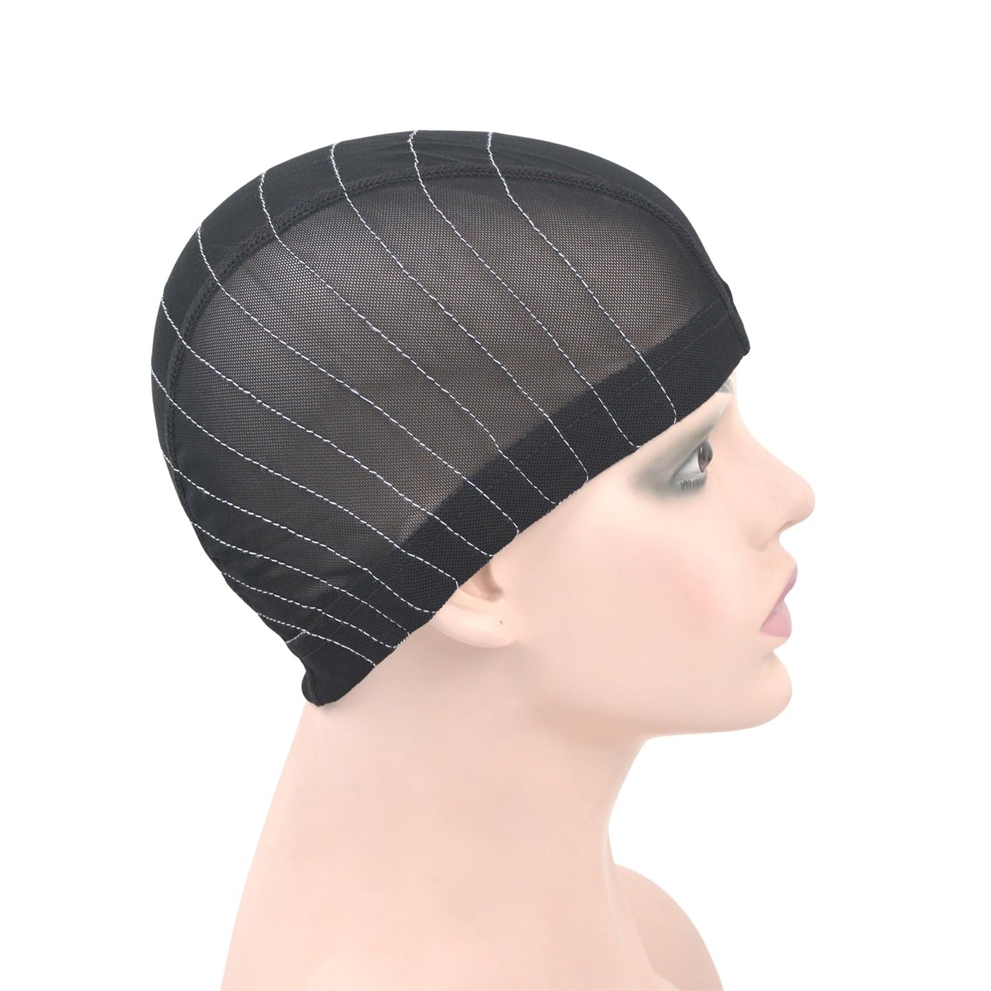 Mesh Dome Caps Wig Cap with Guideline Map for Wig Making Stretchable Wig Caps for Beginners Making Wigs (13x4 M)