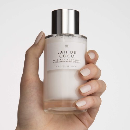 Le Monde Gourmand Lait de Coco Hair & Body Spray Mist - Bergamot, Vanilla, Coconut Fragrance Notes- 3.4oz (100ml)