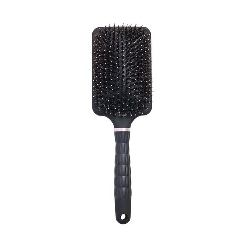 L'ANGE HAIR Detangling Paddle Brush - Nylon & Boar Bristles for Thick Hair | Reduces Snagging & Frizz (Black)