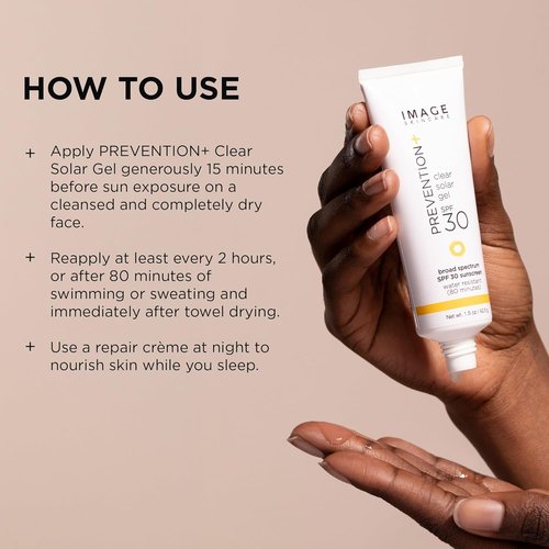 IMAGE Skincare Clear Solar Gel SPF 30 Sunscreen - Broad Spectrum, Weightless Finish, 1.5 oz