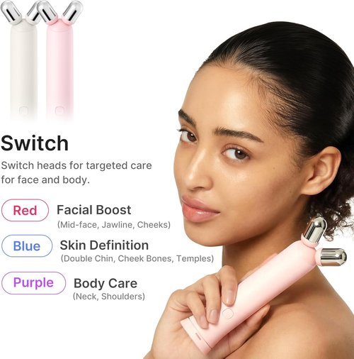 Medicube Mini Booster Pro Plus Facial Device Set - 3-in-1 Makeup Removal & Pore Cleansing | Pink