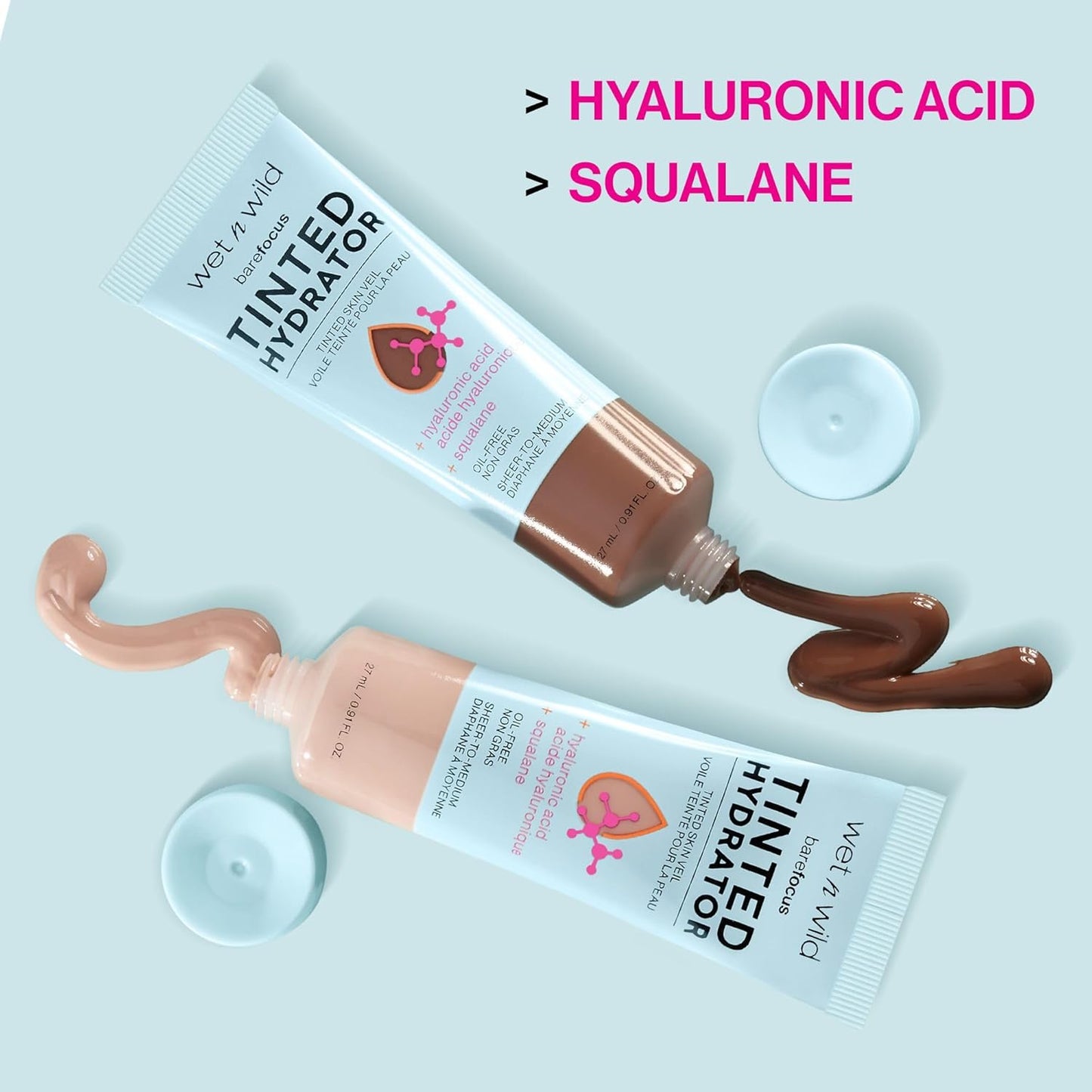 Wet n Wild Bare Focus Tinted Hydrator | Lightweight Buildable Coverage with Hyaluronic Acid - Deep