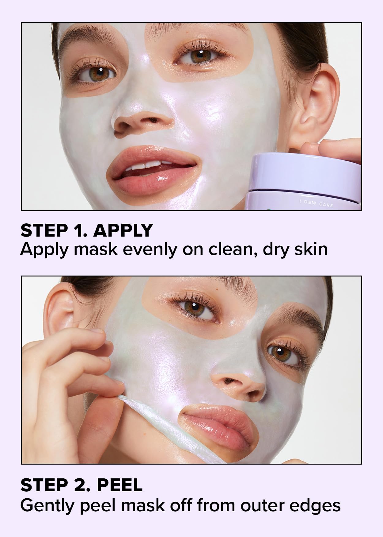 I DEW CARE Peel-off Mask - Sugar Kitten | Hydrating Face Mask For Dry Skin with Hyaluronic Acid, 2.70 Fl Oz