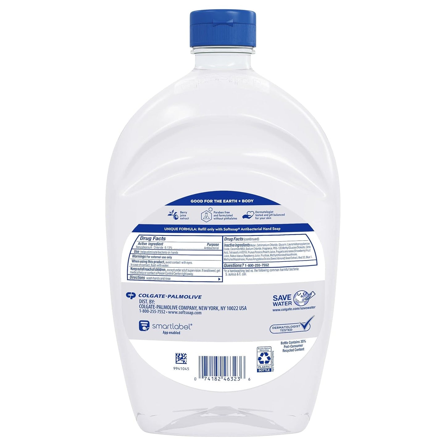 Softsoap Antibacterial Liquid Hand Soap - White Tea & Berry Scent | 50 fl oz Refill (Pack of 2)