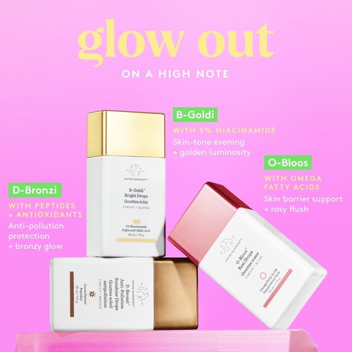 Drunk Elephant O-Bloos Rosi Drops - Peachy-Pink Serum for Radiant Skin - 30 ml/1 fl oz | Clean & Cruelty-Free