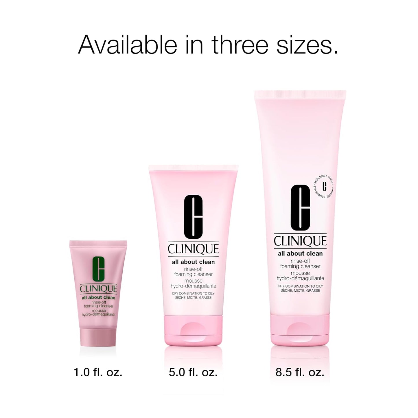 Clinique All About Clean Rinse-Off Foaming Face Wash - Hydrating Cleanser With Hyaluronic Acid & Glycerin For Oily Skin