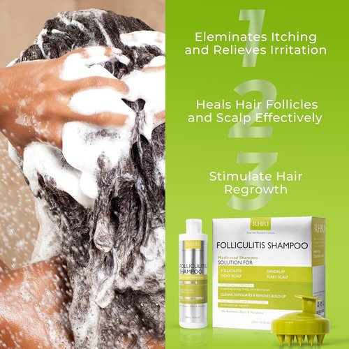 Folliculitis Shampoo - Antifungal Treatment for Seborrheic Dermatitis & Dandruff | Soothes Itchy Scalp