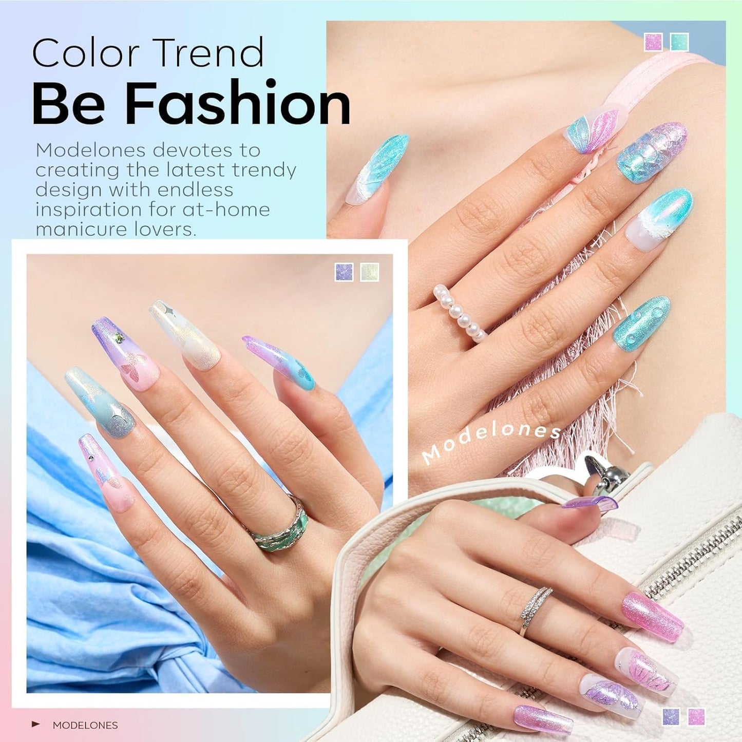 modelones Pink Gel Nail Polish Set, 6 Colors Light Soft Pink White Nude Pink Soak Off Nail Art Gel Design Manicure Kit Salon DIY Home Gift for Women Girlfriend Girl