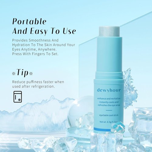 Dewyhour Under Eye Balm Stick - Cooling Moisturizing Treatment for Dark Circles & Puffiness | Korean Skin Care
