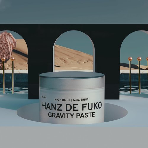 Hanz de Fuko Gravity Paste - Premium Men's Hair Styling Paste for High Hold & Medium Shine - 2 oz Travel Size
