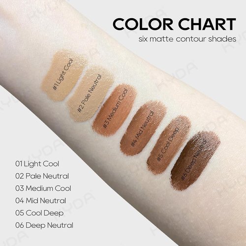 KYDA Liquid Contour Pen - Rotatable Face Bronzer for Buildable Matte Color | Lightweight & Blendable, Light Cool