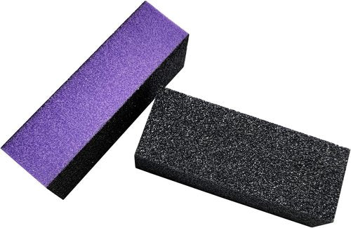 HeeYaa Nail Buffer Sanding Block Set - 10 Pcs 100/180 Grit Polisher for Manicure & Pedicure | Black & Purple